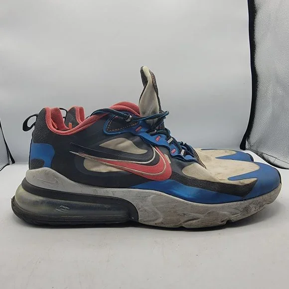Nike Air Max 270 React Mens 10.5 White Blue Time Capsule Edition Shoes CT1616400 - Picture 7 of 13